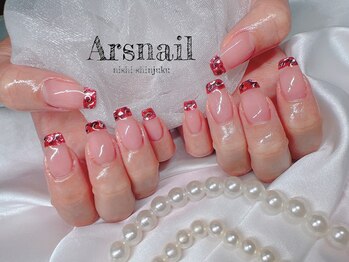 アルスネイル(Ars nail)/キラキラフレンチネイル