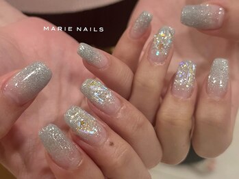マリーネイルズ 心斎橋店(MARIE NAILS)/定額¥9,900 ラメグラ 0619e