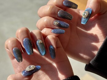 ネイルビジョルノ つくばみどりの店(Nail Begiorno)/長さだし マグネットネイル