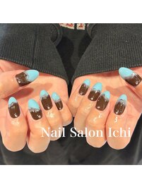 チョコミントネイル