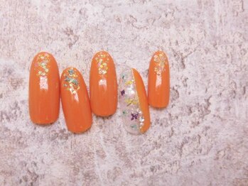 アンベリール 横浜店(Embellir)/(1897)押し花バイカラーネイル