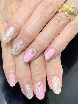 レディグリッター(Lady glitter)/ピンク×シルバー