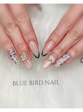 ブルーバードネイル(Blue bird nail)/ツイードネイル 