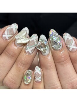 ソラール(SOLAR)/チェック柄ネイル