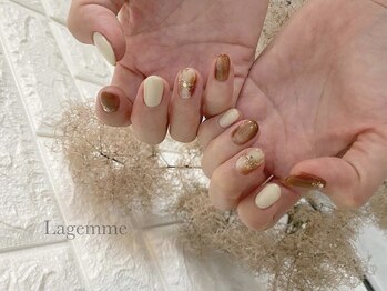 ネイルサロン ラジェム 諫早店(La gemme)の写真/【自他店ともにジェルオフ無料◎】スラッと華奢みせデザインが大人気＊ナチュラル清楚系から個性派までOK