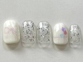 リボン落書きラメ¥6000