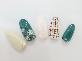 ビーケア 自由が丘店(B.care)/クリスマスネイル¥6480