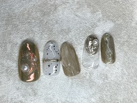 8月定額　オーロラネイル