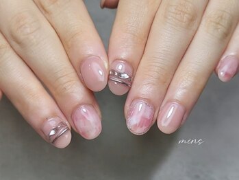 ミンスネイル(Mins Nail)/ピンクマーブル