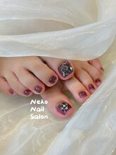 ネコ(Neko)/フットネイル　蛇ネイル　赤