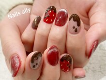 ネイルズアリー 立川店(Nails ally)/バレンタインネイル×マグネット