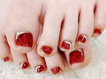 ネイルルージュ(Nail Rouge)/フットジェル　赤ネイル