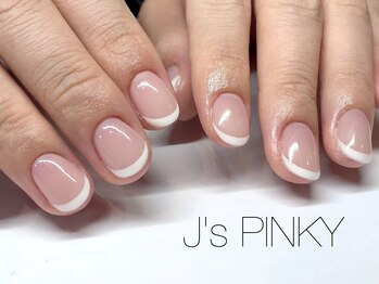 ネイルスペース ジェイズ ピンキー(NAIL SPACE J's PINKY)/白フレンチネイル