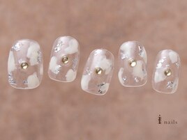透明感モード癖ネイル