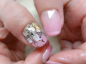 アミュリー ネイル アトリエ(Amury nail atelier)/手書きジェルフラワーアート♪