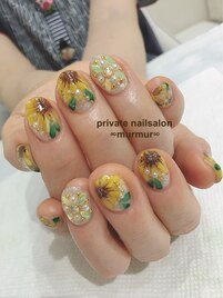 ひまわりネイル
