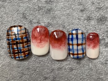 カラ ネイル 中津店(calla nail)/いちじく×チェック