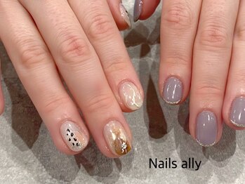 ネイルズアリー 立川店(Nails ally)/ちぐはぐ×ぷっくり×スキニー