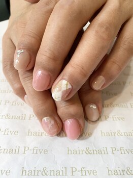 ヘアアンドネイル ピーファイブ(P-five)/秋☆ショートネイル
