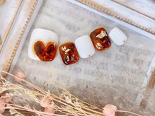 ネイルサロン&スクール ジーナ(GINA)/べっ甲ハートネイル