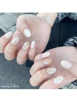 ネイルサロン アニーアンドジーノ シド(NAIL SALON Annie&Gino shido)/アイボリーネイル