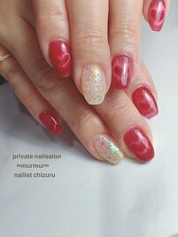 ハートマグネットネイル