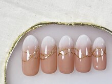 プロモート 岡山城下店(Promote)/白グラデ×ミラーデザイン