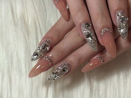 埋め尽くしロングネイル
