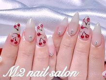 エムズ ネイルサロン(M2)/シアーベージュチェリーネイル