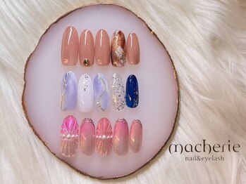 マシェリ 梅田店(macherie)の写真/【オフ無料クーポン有】初心者さんのネイルLIFEを応援♪ワンカラー、最新デザイン多数の定額アートまで★