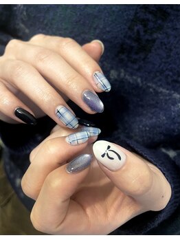 リット 代々木上原(lit.)/水色チェック柄&フラッシュマグ