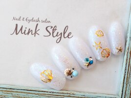 パープルキラキラネイル