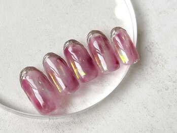 ワンアンドオンリー(One&Only)/ミラーフレンチ×フィルムネイル