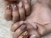 ノラネイル ウメダ(NORA nail UMEDA)/うねうねミラーネイル