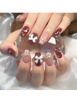 ボルドー×ツイードフレンチ