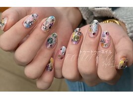 カラフルなクロムネイル