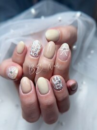 ツイードxリボンネイル