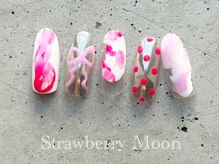 サロンストロベリームーン(Salon Strawberry Moon)/.リボンアートネイル　￥79800