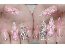 サロン エイト(salon Eight)の雰囲気（free 90》“キラキラとピンク”が可愛いクリアネイルデザイン。）
