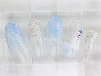 ネイルサロン あかねいろ/冬ニュアンス クリスマス