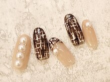 ドルチェネイル(Dolce.Nail)/ガーリーツイードネイル**