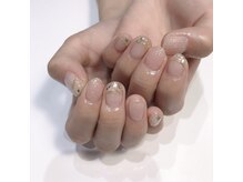 クリスタルネイルサロン(Crystal Nail)/シェルフレンチ　バカラネイル