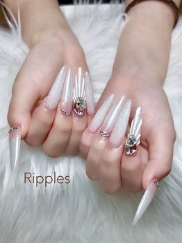 リプルス(Ripples)の写真/【駅チカ駐車場あり】縦長美爪が叶う長さ出しが人気♪追求されたフォルム形成◎ド派手～ナチュラルまで★