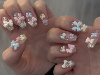 カラフルリボンネイル