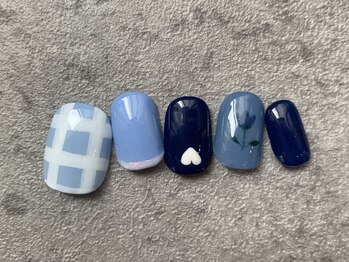 カラ ネイル 中津店(calla nail)/ネイビーガーリーデザイン