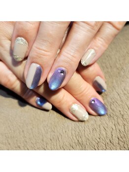 サヴァ アイラッシュアンドネイル(sava)/【大人色バイカラーネイル】