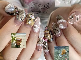 kittyネイル ヒョウ柄