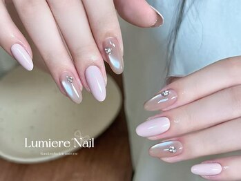 ルミエール ネイル モンナカ(Lumiere Nail Monnaka)/ボルドー/ツイード/ブラウン