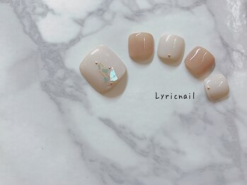 リリックネイル 本八幡店(LyricNail)/パステルシェルでオシャレフット