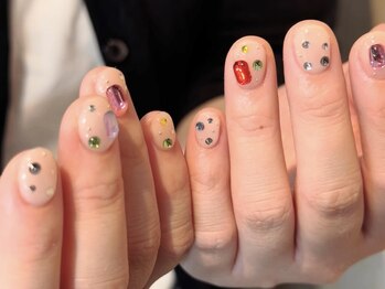 カラフルストーンネイル